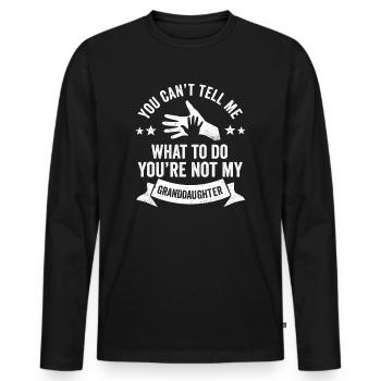 Nicht meine Enkelin - Männer Premium Bio Langarmshirt - Schwarz - Vorne - Nico (187cm)