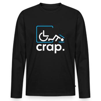 Rollstuhlfahrer, Behinderung, Bewusstsein, Inklusion - Männer Premium Bio Langarmshirt - Schwarz - Vorne - Nico (187cm)