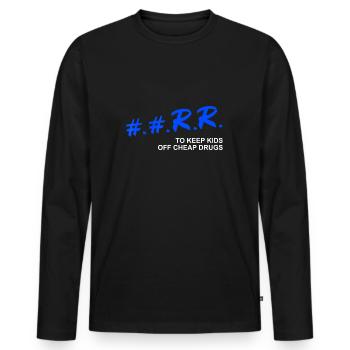 Rr pour garder les enfants hors des drogues bon marché - T-shirt manches longues Premium bio Homme - noir - Devant - Nico (187cm)