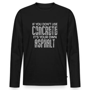 Nana du garçon d’anniversaire Ouvrier de la construction Bday - T-shirt manches longues Premium bio Homme - noir - Devant - Nico (187cm)