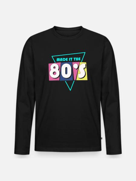 80's The 80s Music - Men's Premium Organic Long Sleeve Shirt - black
