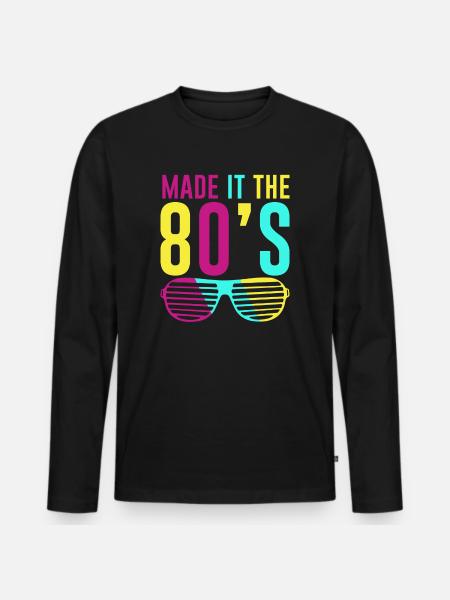 80's The 80s Music - Men's Premium Organic Long Sleeve Shirt - black