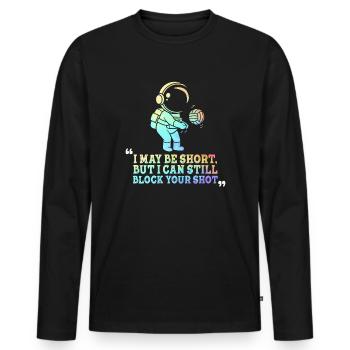 Je peux bloquer votre tir Volleyball de plage - T-shirt manches longues Premium bio Homme - noir - Devant - Nico (187cm)