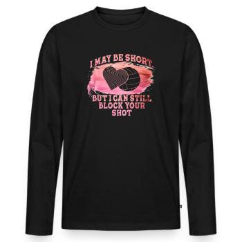 Je peux bloquer votre tir Volleyball de plage - T-shirt manches longues Premium bio Homme - noir - Devant - Nico (187cm)