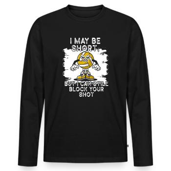 Je peux bloquer votre tir Volleyball de plage - T-shirt manches longues Premium bio Homme - noir - Devant - Nico (187cm)