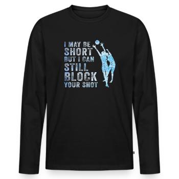 Je peux bloquer votre tir Volleyball de plage - T-shirt manches longues Premium bio Homme - noir - Devant - Nico (187cm)