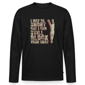 Je peux bloquer votre tir Volleyball de plage - T-shirt manches longues Premium bio Homme - noir - Devant - Nico (187cm)