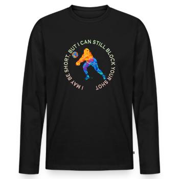 Je peux bloquer votre tir Volleyball de plage - T-shirt manches longues Premium bio Homme - noir - Devant - Nico (187cm)