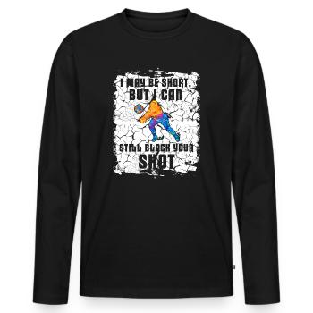 Je peux bloquer votre tir Volleyball de plage - T-shirt manches longues Premium bio Homme - noir - Devant - Nico (187cm)