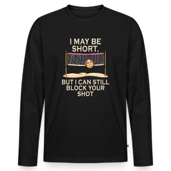 Je peux bloquer votre tir Volleyball de plage - T-shirt manches longues Premium bio Homme - noir - Devant - Nico (187cm)