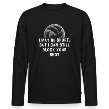Je peux bloquer votre tir Volleyball de plage - T-shirt manches longues Premium bio Homme - noir - Devant - Nico (187cm)