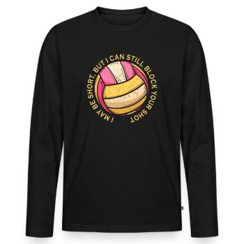 Je peux bloquer votre tir Volleyball de plage - T-shirt manches longues Premium bio Homme - noir - Devant - Nico (187cm)