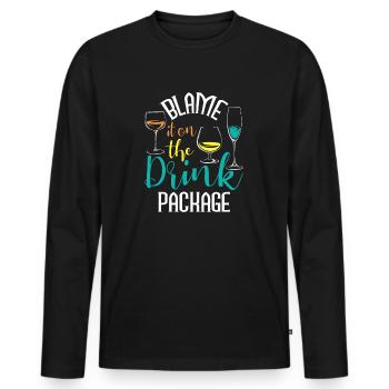 Blâmez-le sur l’amateur de croisière de paquet de boissons - T-shirt manches longues Premium bio Homme - noir - Devant - Nico (187cm)
