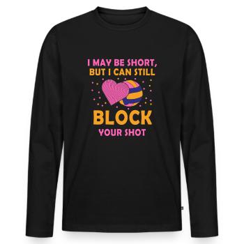 Je peux bloquer votre tir Volleyball de plage - T-shirt manches longues Premium bio Homme - noir - Devant - Nico (187cm)