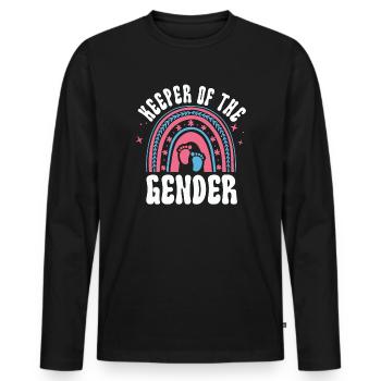 Keeper Of The Gender - Men's Premium Organic Long Sleeve Shirt - black - Front - Nico (187cm)