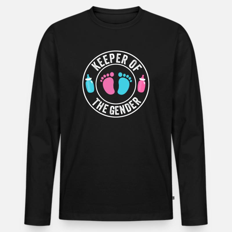 Hüter des Geschlechts - Männer Premium Bio Langarmshirt - Schwarz