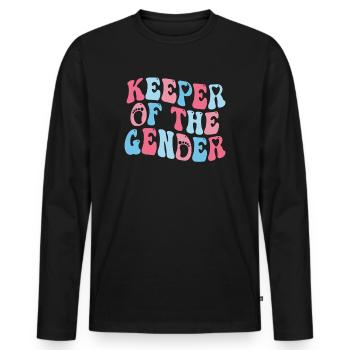 Keeper Of The Gender - Men's Premium Organic Long Sleeve Shirt - black - Front - Nico (187cm)