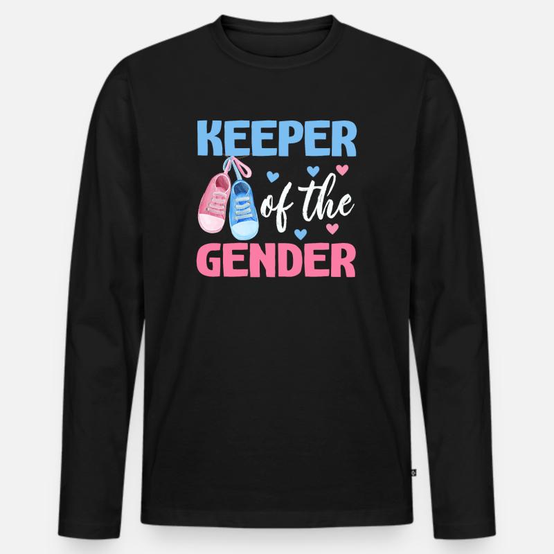 Hüter des Geschlechts - Männer Premium Bio Langarmshirt - Schwarz