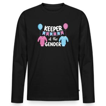 Keeper Of The Gender - Men's Premium Organic Long Sleeve Shirt - black - Front - Nico (187cm)