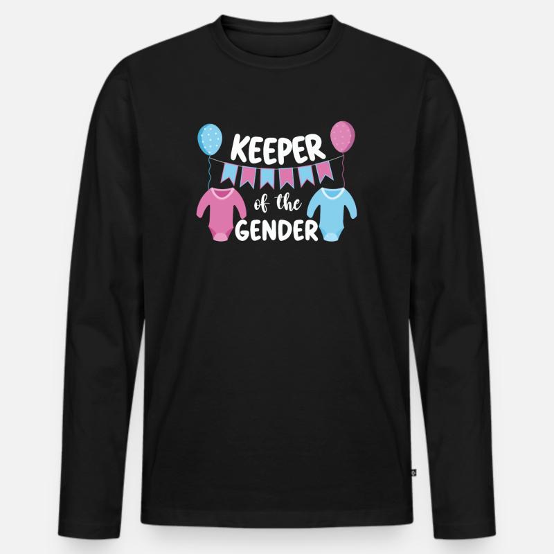 Hüter des Geschlechts - Männer Premium Bio Langarmshirt - Schwarz