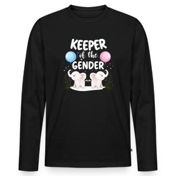 Keeper Of The Gender - Men's Premium Organic Long Sleeve Shirt - black - Front - Nico (187cm)