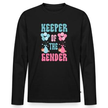 Keeper Of The Gender - Men's Premium Organic Long Sleeve Shirt - black - Front - Nico (187cm)