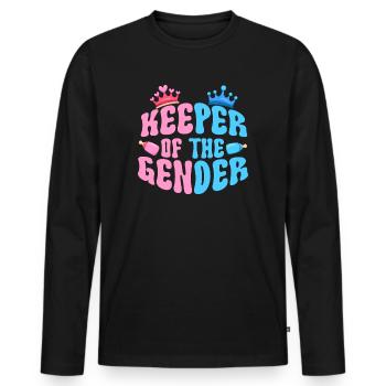 Keeper Of The Gender - Men's Premium Organic Long Sleeve Shirt - black - Front - Nico (187cm)