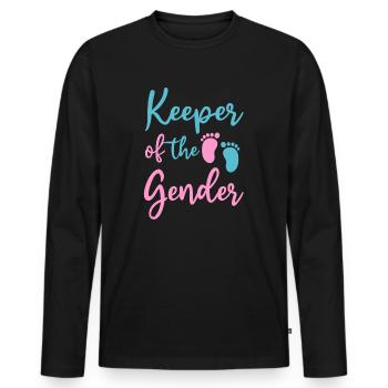 Keeper Of The Gender - Men's Premium Organic Long Sleeve Shirt - black - Front - Nico (187cm)