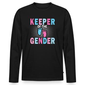 Keeper Of The Gender - Men's Premium Organic Long Sleeve Shirt - black - Front - Nico (187cm)