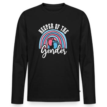 Keeper Of The Gender - Men's Premium Organic Long Sleeve Shirt - black - Front - Nico (187cm)