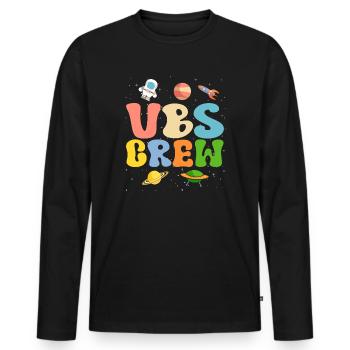 VBS-Besatzung - Männer Premium Bio Langarmshirt - Schwarz - Vorne - Nico (187cm)