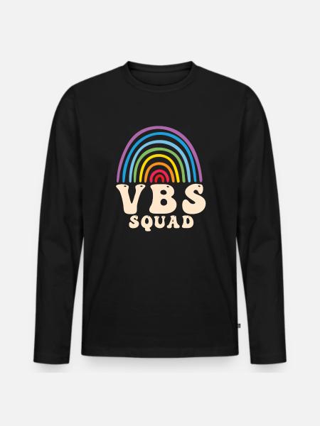 VBS Squad Bible Shool - Men's Premium Organic Long Sleeve Shirt - black