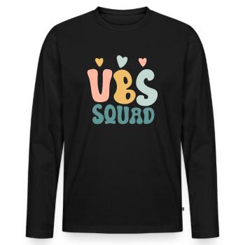 VBS Squad Bibel Shool - Männer Premium Bio Langarmshirt - Schwarz - Vorne - Nico (187cm)