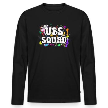 VBS Squad Bibel Shool - Männer Premium Bio Langarmshirt - Schwarz - Vorne - Nico (187cm)