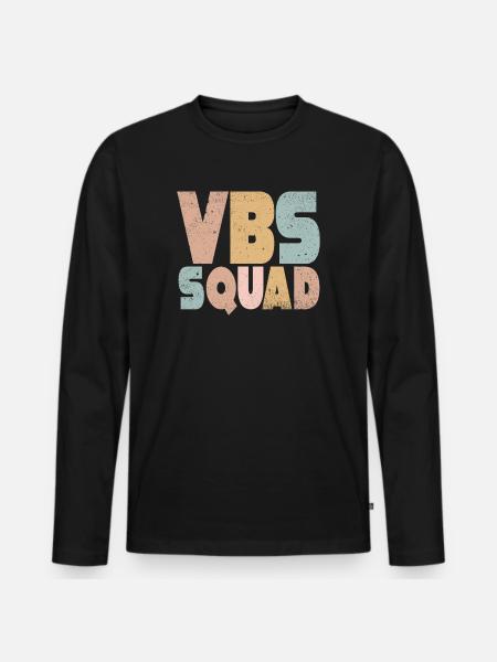 VBS Squad Bible Shool - Men's Premium Organic Long Sleeve Shirt - black