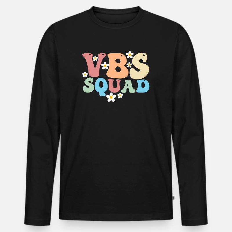 VBS Squad Bibel Shool - Männer Premium Bio Langarmshirt - Schwarz