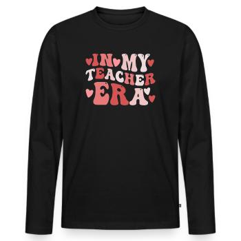 In My Teaching Era Teaching - Men's Premium Organic Long Sleeve Shirt - black - Front - Nico (187cm)