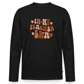 In My Teaching Era Teaching - Men's Premium Organic Long Sleeve Shirt - black - Front - Nico (187cm)