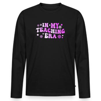 In My Teaching Era Teaching - Men's Premium Organic Long Sleeve Shirt - black - Front - Nico (187cm)
