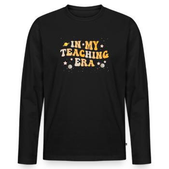 In My Teaching Era Teaching - Men's Premium Organic Long Sleeve Shirt - black - Front - Nico (187cm)