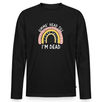 Gimme Head Till I’m Dead 80s Lovers - T-shirt manches longues Premium bio Homme - noir - Devant - Nico (187cm)