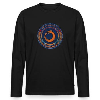I Had The Time Of My Life Fighting Dragons - Men's Premium Organic Long Sleeve Shirt - black - Front - Nico (187cm)