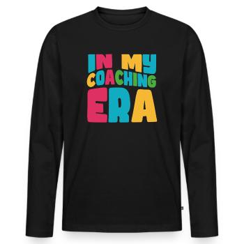 Coach Era Coaching Tees Sports Team Staff - Men's Premium Organic Long Sleeve Shirt - black - Front - Nico (187cm)