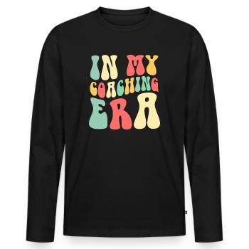 Coach Era Coaching Tees Sports Team Staff - Men's Premium Organic Long Sleeve Shirt - black - Front - Nico (187cm)