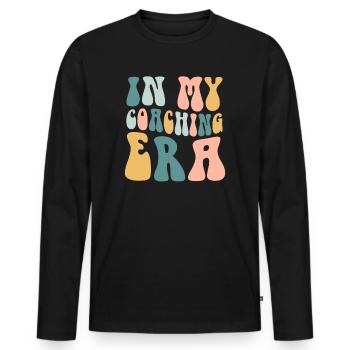 Coach Era Coaching Tees Sports Team Staff - Men's Premium Organic Long Sleeve Shirt - black - Front - Nico (187cm)