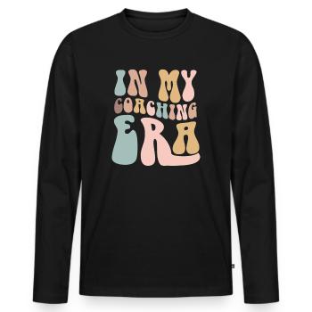 Coach Era Coaching Tees Sports Team Staff - Men's Premium Organic Long Sleeve Shirt - black - Front - Nico (187cm)