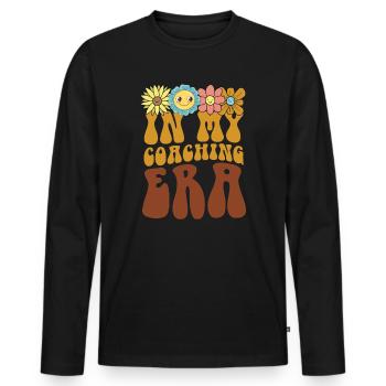 Coach Era Coaching Tees Sports Team Staff - Men's Premium Organic Long Sleeve Shirt - black - Front - Nico (187cm)