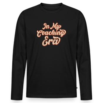 Coach Era Coaching Tees Sports Team Staff - Men's Premium Organic Long Sleeve Shirt - black - Front - Nico (187cm)