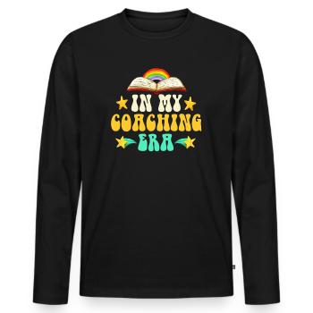 Coach Era Coaching Tees Sports Team Staff - Men's Premium Organic Long Sleeve Shirt - black - Front - Nico (187cm)