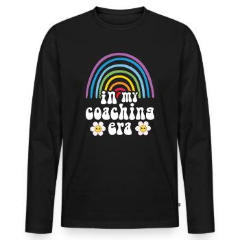 Coach Era Coaching Tees Sports Team Staff - Men's Premium Organic Long Sleeve Shirt - black - Front - Nico (187cm)